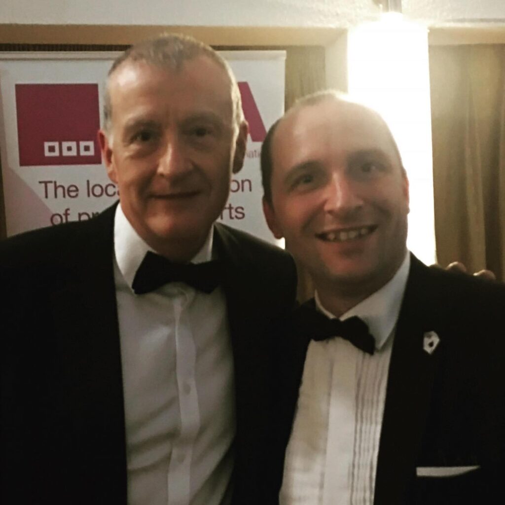 Sean Boon corporate hospitality with Steve Davis