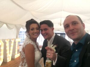 Burley Manor wedding couple