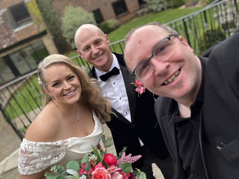 Lythe Hill wedding couple