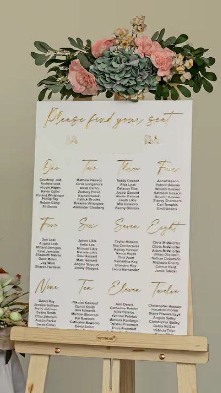 Traditional Table Plan