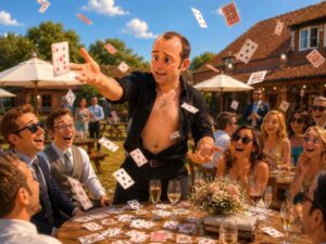 How a heatwave affects a wedding magician